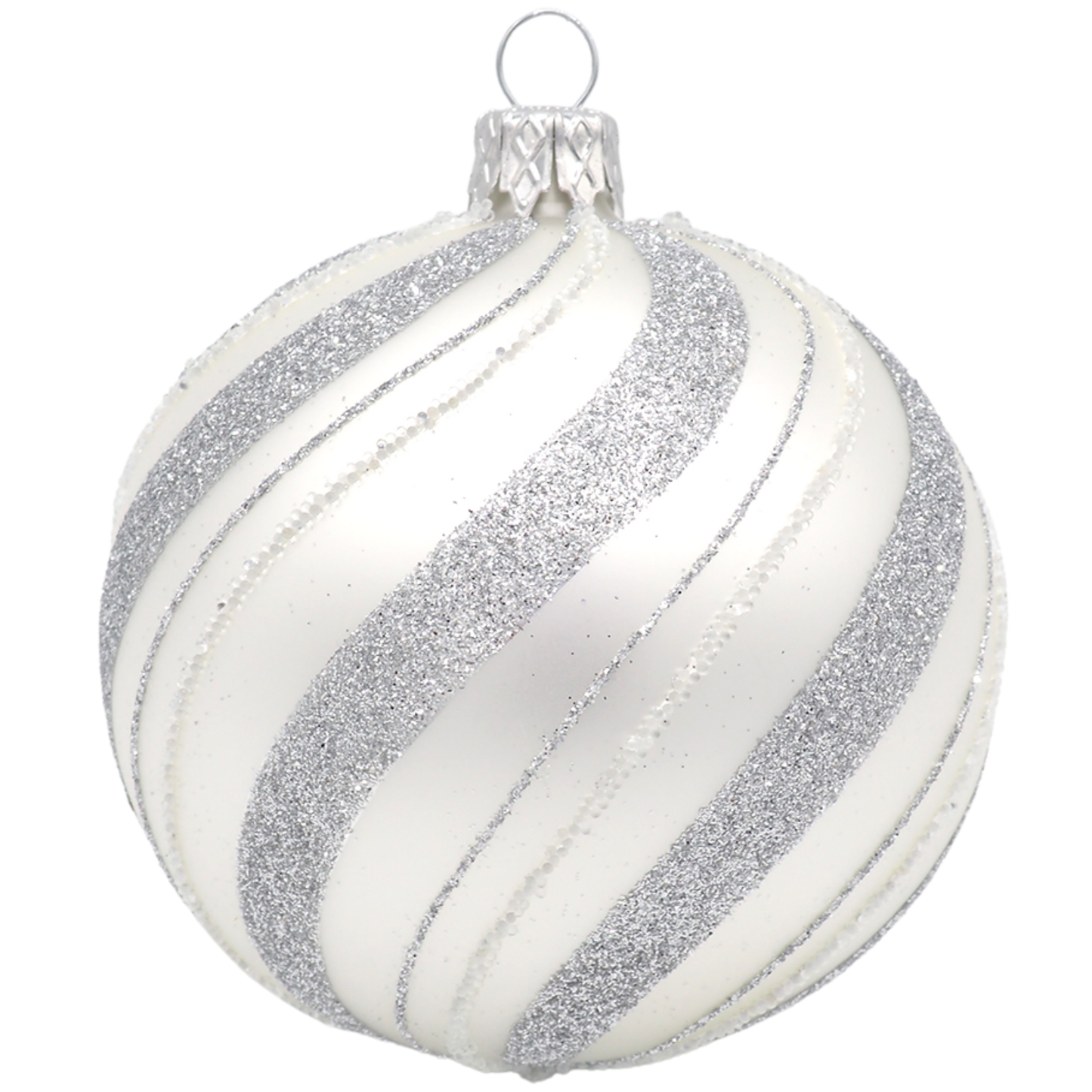 Glass Bauble CANDYCANE 8cm