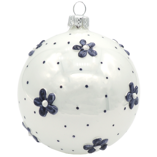 Glass Bauble DAISY 8cm