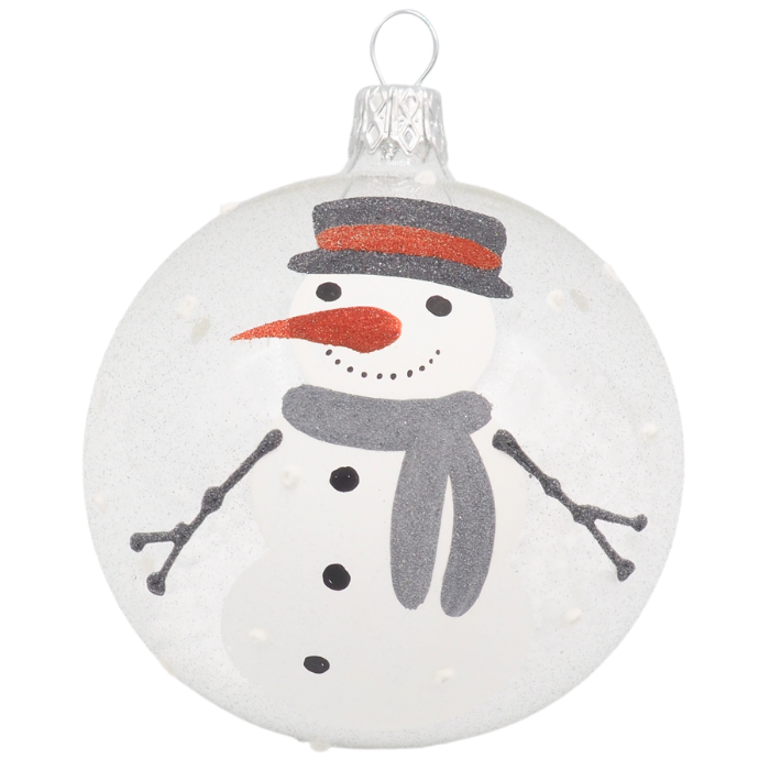 Glass Bauble SNOWMAN 8cm