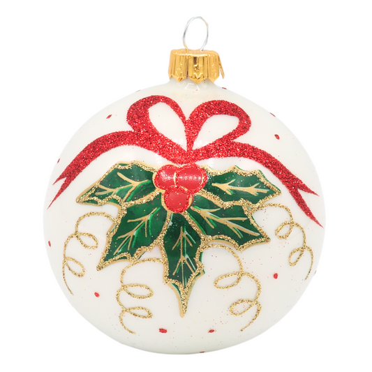 Glass Bauble CHRISTMAS 8cm