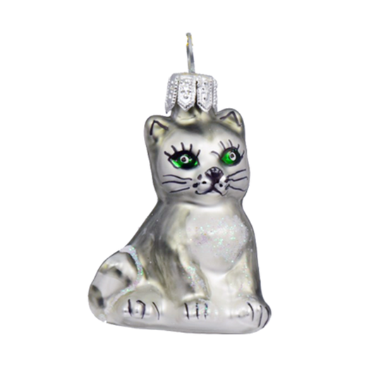 Glass Miniatur CAT silver