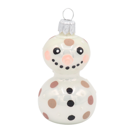 Glass Forms SNOWMAN Polkadot