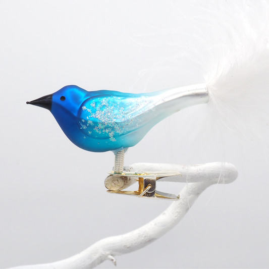 Glass Bird small BAYU blue white