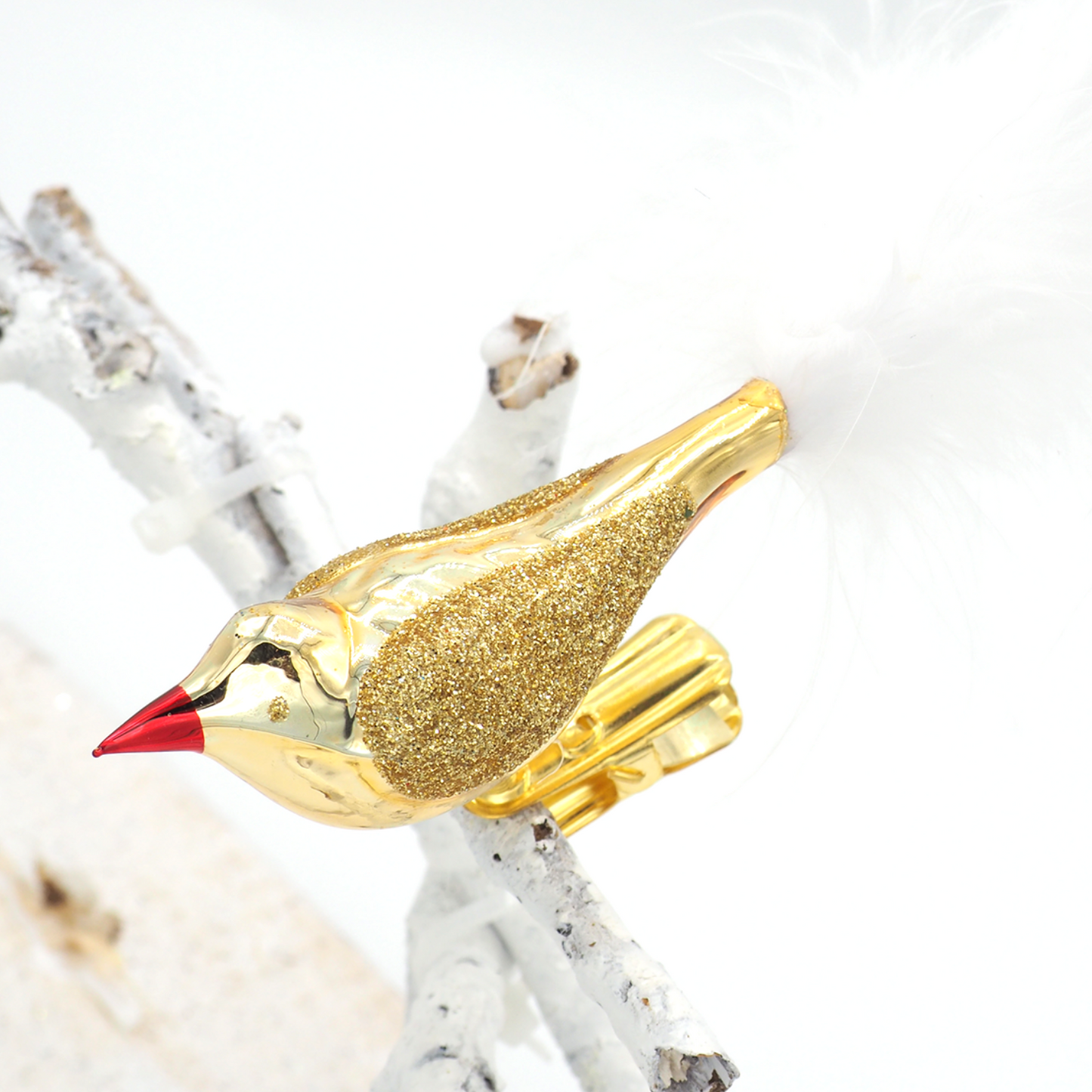 Glass Bird small JOY gold