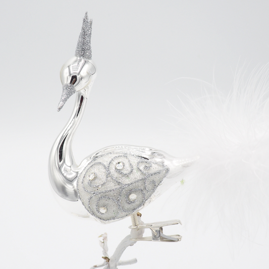 Glass Swan PRINCESS silver