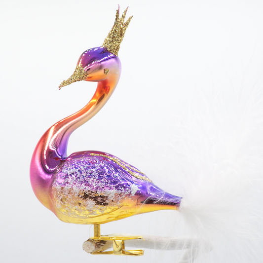 Glass Swan PRINCESS mixed purple