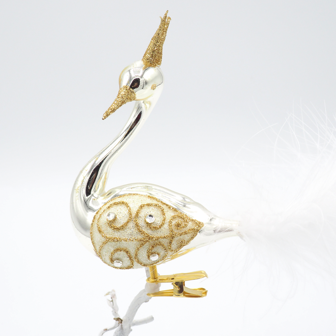 Glass Swan PRINCESS gold