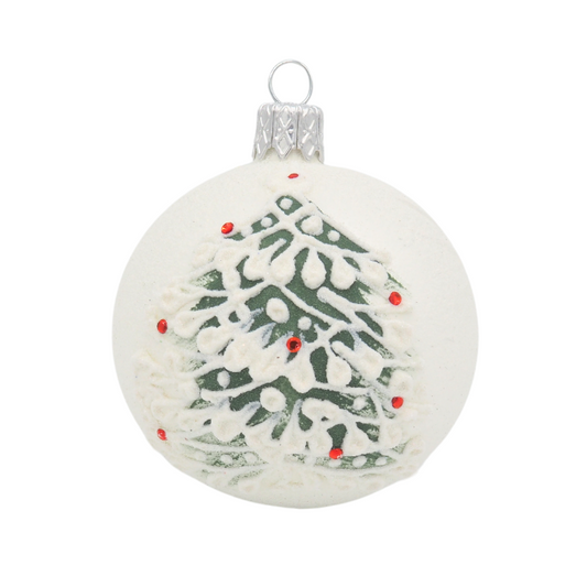 Glass Bauble NOEL 8cm