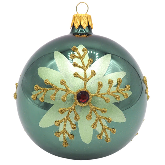 Glass Bauble YULE 8cm