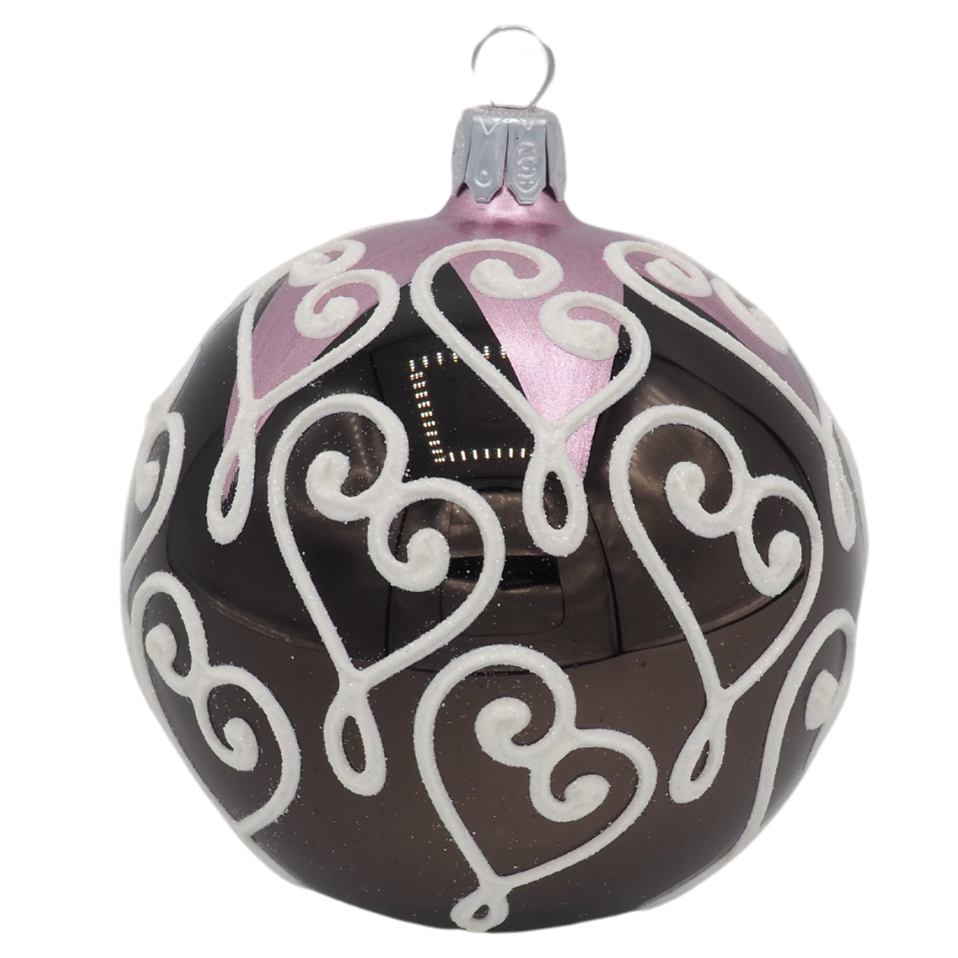 Glass Bauble LOVE 8cm