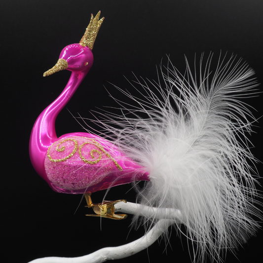 Glass Swan PRINCESS pink