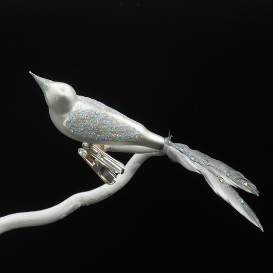 Glass Bird middle TWIN silver