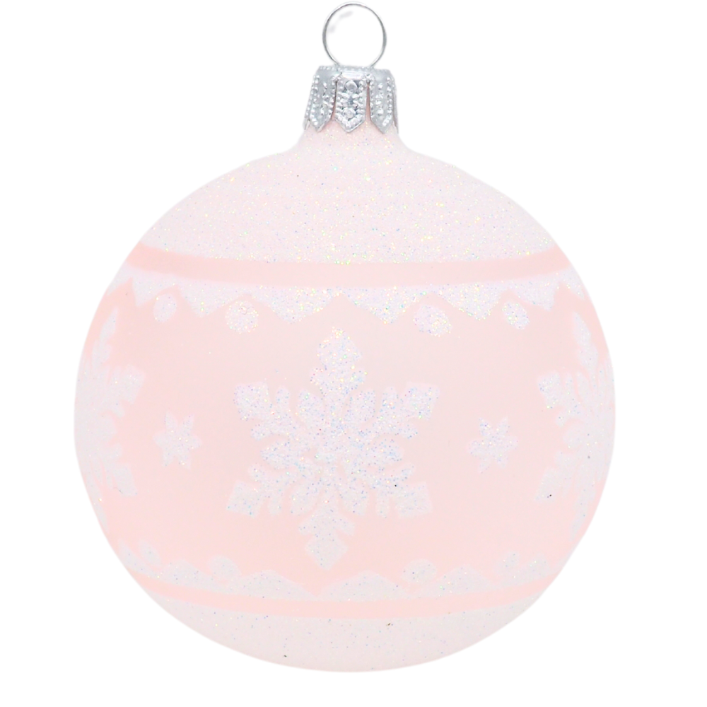 Glass Bauble BORTE Schneeflocke 7cm