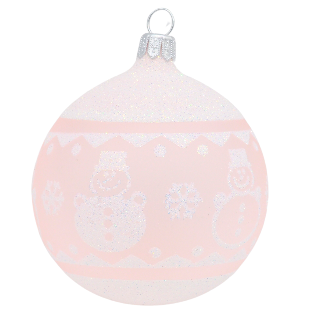 Glass Bauble BORTE Schneemann 7cm