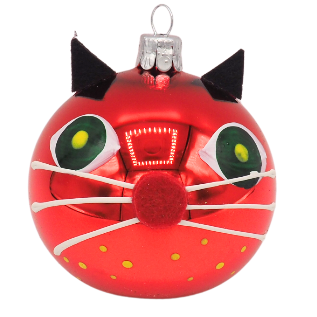 Glass Bauble CATS Retro Mix 7cm