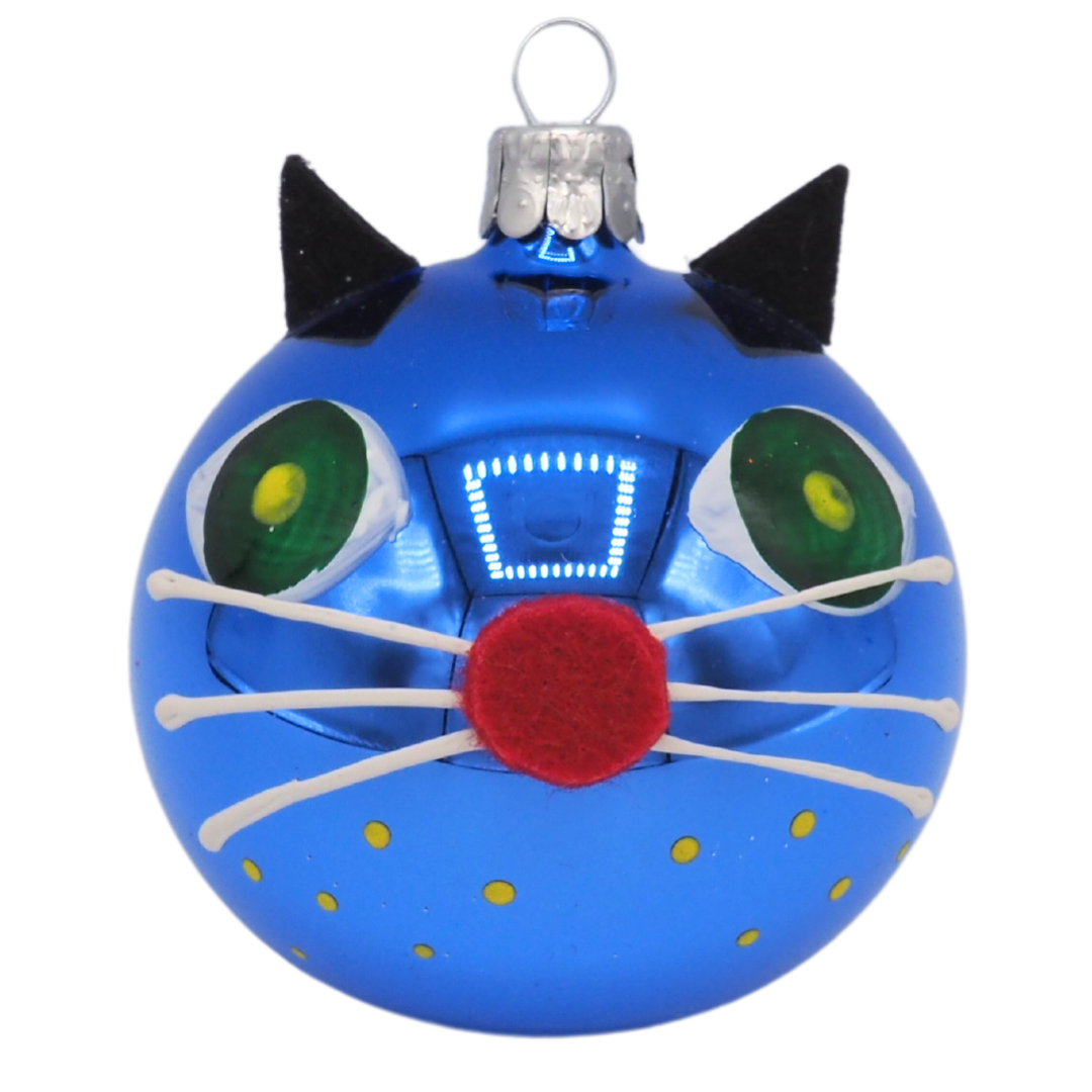 Glass Bauble CATS Retro Mix 7cm