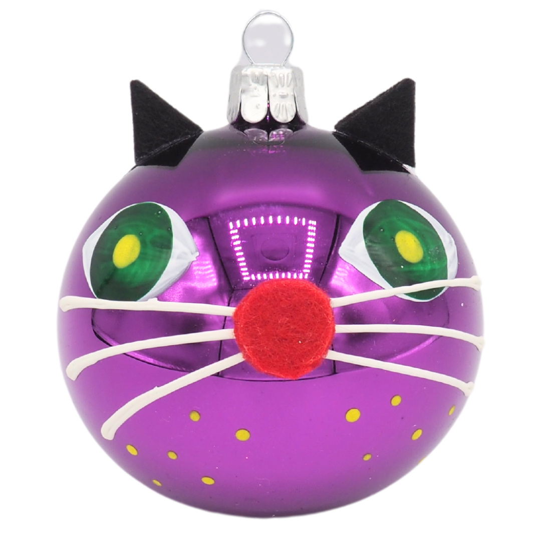 Glass Bauble CATS Retro Mix 7cm