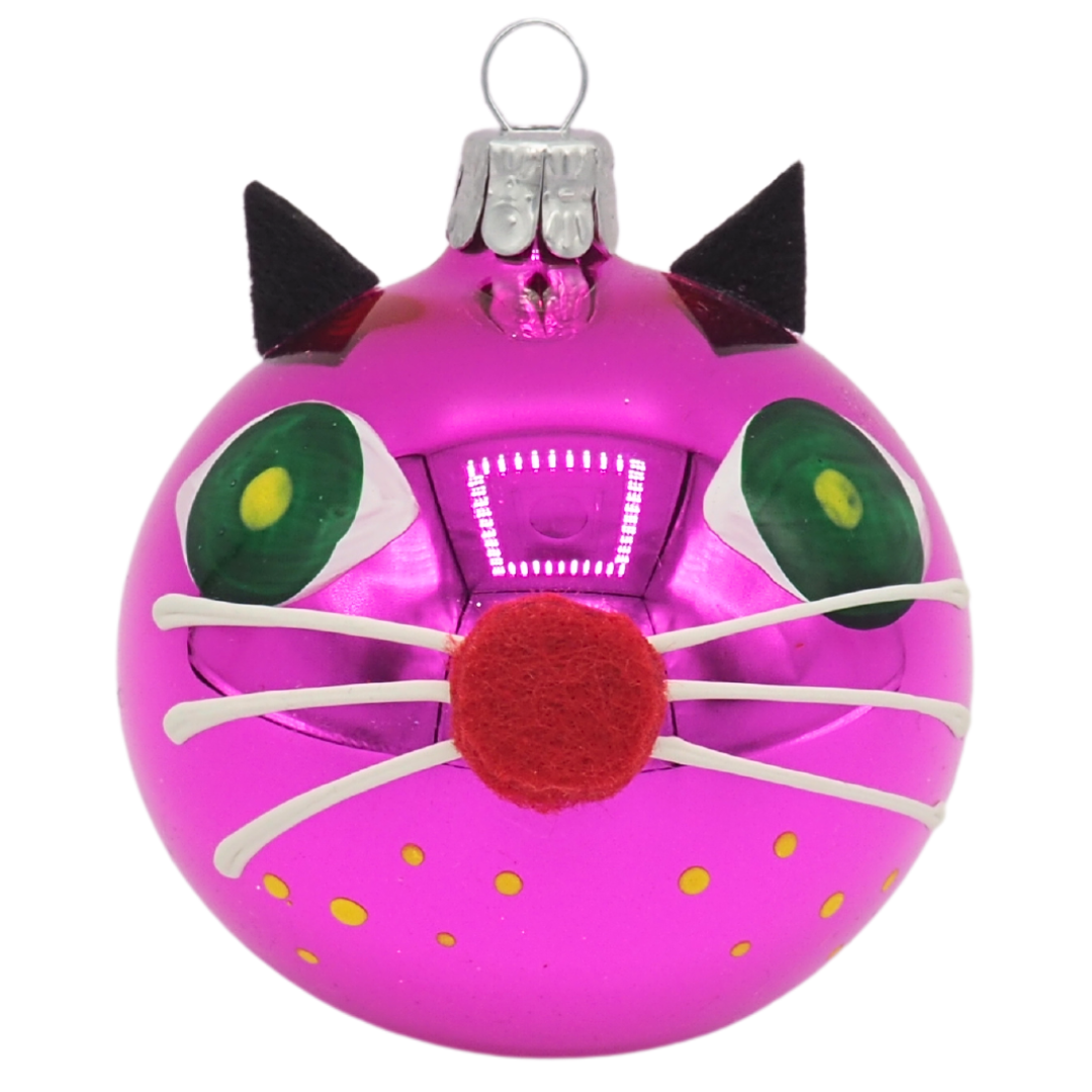 Glass Bauble CATS Retro Mix 7cm