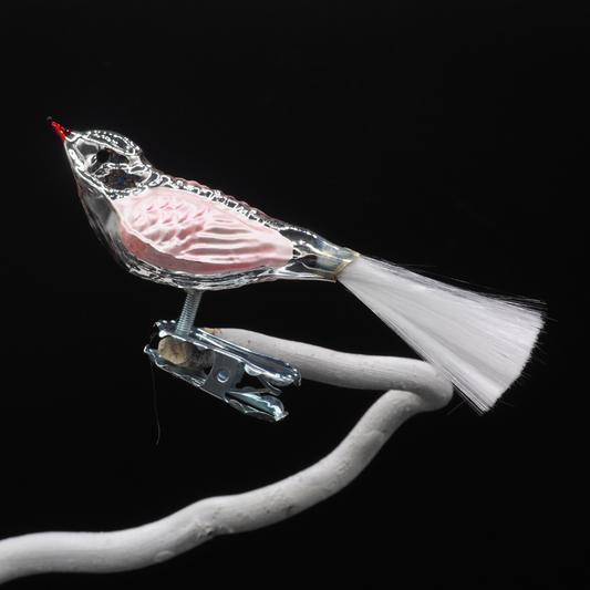 Glass bird small LEIPZIG rosa