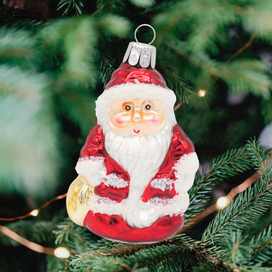 Glass Forms SANTA with Presents